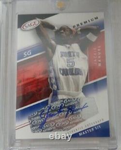Marvin Williams Jackie Manuel SAGE Master 1/1 Autos UNC Tar Heels