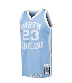 Men's M&N Jordan Carolina Blue Tar Heels 1983/84 Authentic College Jersey Size L