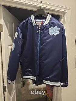 Men's Mitchell & Ness Navy Blue NCAA UNC Champ City Heavyweight Jacket