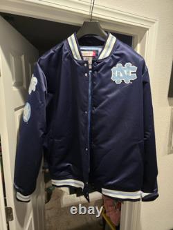 Men's Mitchell & Ness Navy Blue NCAA UNC Champ City Heavyweight Jacket