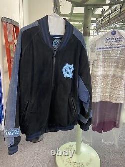 Men's Suede Leather North Carolina Tar Heels Jacket UNC