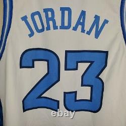 Michael Jordan 23 North Carolina Tar Heels UNC Jersey Men's L White Blue