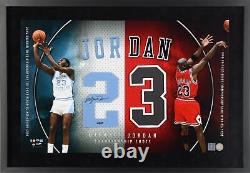 Michael Jordan Chicago Bulls / UNC Tar Heels Signed Framed Upper Deck Photo