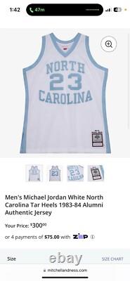 Michael Jordan UNC Tar Heels Mitchell & Ness NCAA Authentic Jersey NWT