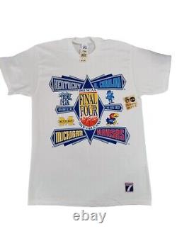 NCAA Final Four 1993 Single Stitch T Shirt Logo 7 UNC Tar Heels New XL Vintage