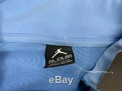 NEW 4XL Nike UNC North Carolina Tar Heels Shield Jordan 1/4 Zip Pullover XXXXL