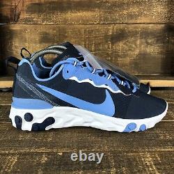 NEW Men's Nike React Element 55 UNC Tarheels Blue CK4852-400 Shoes Size 8