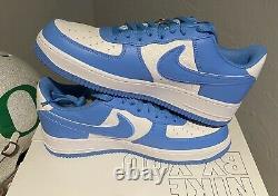 NEW Nike Air Force 1'07 BY YOU Unlocked UNC basketball Tar Heel SZ 10 First use