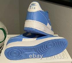 NEW Nike Air Force 1'07 BY YOU Unlocked UNC basketball Tar Heel SZ 10 First use