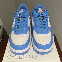 NEW Nike Air Force 1'07 BY YOU Unlocked UNC basketball Tar Heel SZ 10 First use