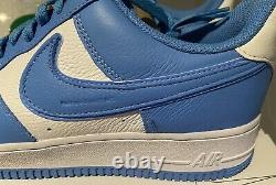 NEW Nike Air Force 1'07 BY YOU Unlocked UNC basketball Tar Heel SZ 10 First use