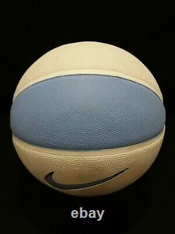 NIKE Roy Williams Basketball Camp Basketball UNC Tar Heels Blue 29.5 Full Signed