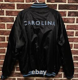 NIKE Vtg 90s NORTH CAROLINA TAR HEELS Satin JACKET Men M Starter Style Bomber EX