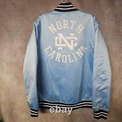 NWT Mitchell Ness North Carolina Tarheels Satin Heavyweight Bomber Jacket L $150