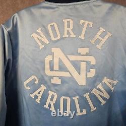 NWT Mitchell Ness North Carolina Tarheels Satin Heavyweight Bomber Jacket L $150