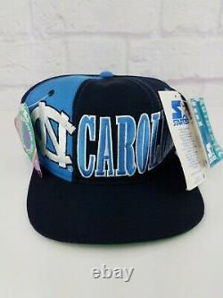 NWT Vintage 90s NCAA North Carolina TarHeels UNC Snapback Starter Hat Cap RARE