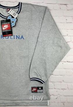 NWT Vtg 90s Nike Swoosh North Carolina Gray Tar Heels Crewneck Sweatshirt L/XL