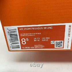 New Nike Air Zoom Pegasus 38 UNC Tar Heels Sneakers DJ0860 400 Size 8.5