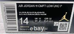 Nike Air Jordan 11 Cmft Low Unc Tar Heels Pe Dv5417-410 Size 14 Nib No LID