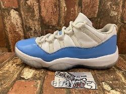 Nike Air Jordan 11 Low Retro UNC Tarheels White Blue XI 528895-106 Mens Size 8