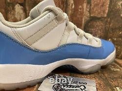 Nike Air Jordan 11 Low Retro UNC Tarheels White Blue XI 528895-106 Mens Size 8