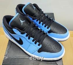 Nike Air Jordan 1 Low 553558-403 UNC University Blue Black New WithBox Size 11 DS