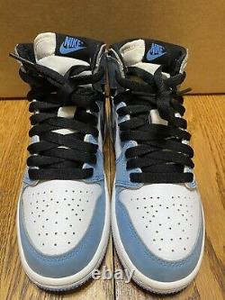 Nike Air Jordan 1 Retro High OG Boys PS size 2Y UNC University Blue Tarheels