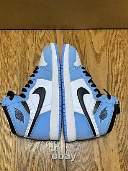 Nike Air Jordan 1 Retro High OG Boys PS size 2Y UNC University Blue Tarheels