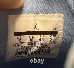 Nike Air Jordan 32 XXXII UNC Tar Heels Blue Size 11 Sneakers AA1253-406