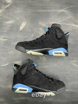 Nike Air Jordan 6 Retro Tar Heels UNC 2017 Size 8 384664-006 Black Blue White OG