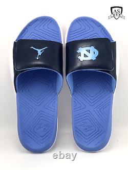 Nike Air Jordan Hydro 7 V2 UNC Tar Heels CT7153-144 Slides Sandals, Size 11, 12