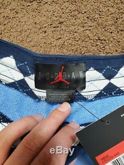 Nike Air Jordan NRG UNC North Carolina Tarheels Fleece Shorts CD0133 448 Size L