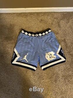 Nike Air Jordan Nrg Unc North Carolina Blue Tarheels Fleece Shorts Xlarge