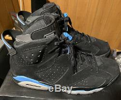 Nike Air Jordan Retro 6 UNC North Carolina Tar Heels Black Varsity Blue Sz 14