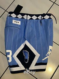 Nike Air Jordan Unc North Carolina Blue Tarheels Fleece Shorts Cd0133-448 S