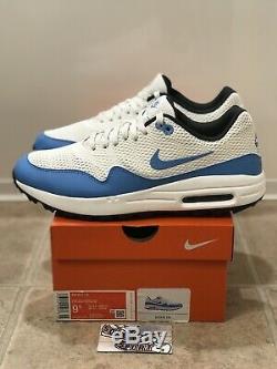 Nike Air Max 1 G Golf Shoes UNC Blue Tarheels CI7576-101 TW NRG Mens Size 9.5