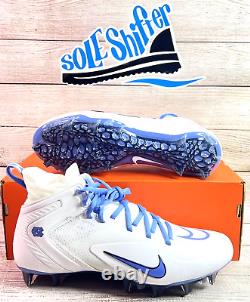 Nike Alpha Huarache 8 Elite Pe Unc Tar Heels Cw4830-103 Size 11.5 New In Box