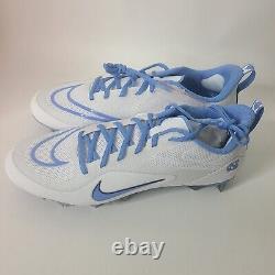 Nike Alpha Huarache 8 Pro SMU P Cleats Size 13 UNC Tar Heels New White/Baby Blue
