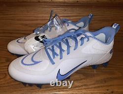 Nike Alpha Huarache 8 Pro UNC Tar Heels Lacrosse Cleats CW4828-103 Men's US 11