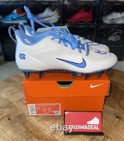 Nike Alpha Huarache 8 Pro UNC Tar Heels Lacrosse Cleats PE Size 5.5 M / 7 W NWB