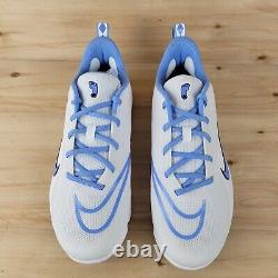 Nike Alpha Huarache 8 Turf Lacrosse Shoes Unc White/university Blue Sz 9