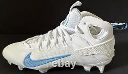 Nike Alpha Huarache 9 Elite Lacrosse Cleat UNC Tar Heels Men Size 7.5 FQ1137-100