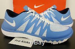 Nike Free Trainer 5.0 V6 Amp Unc Tarheels Blue White Rare 723939-402 (size 11.5)