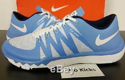 Nike Free Trainer 5.0 V6 Amp Unc Tarheels Blue White Rare 723939-402 (size 11.5)