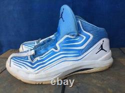 Nike Jordan Aero Mania Mens Size 11 UNC TARHEELS White Carolina Blue 552313