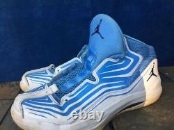 Nike Jordan Aero Mania Mens Size 11 UNC TARHEELS White Carolina Blue 552313