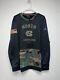 Nike Jordan Unc Tar Heels Dri-fit Sweatshirt 2xl Black Camo Military Dd4313-010