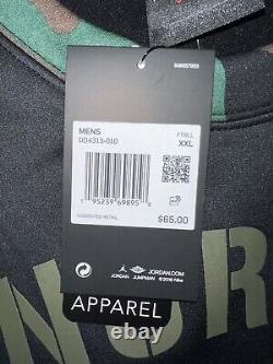Nike Jordan UNC Tar Heels Dri-Fit Sweatshirt 2XL Black Camo Military DD4313-010