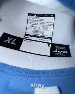 Nike Jordan UNC Tarheels Team Issued Superbad 7.0 Blue Football Gloves Size XL
