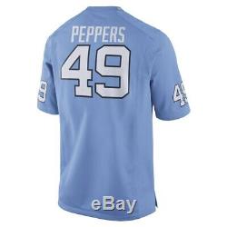 Nike Julius Peppers # 49 UNC Tar Heels Blue Vintage Football Jersey M L XL Mens